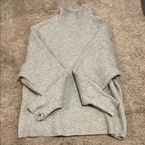 Express Light Gray Women's Turtleneck Sweater